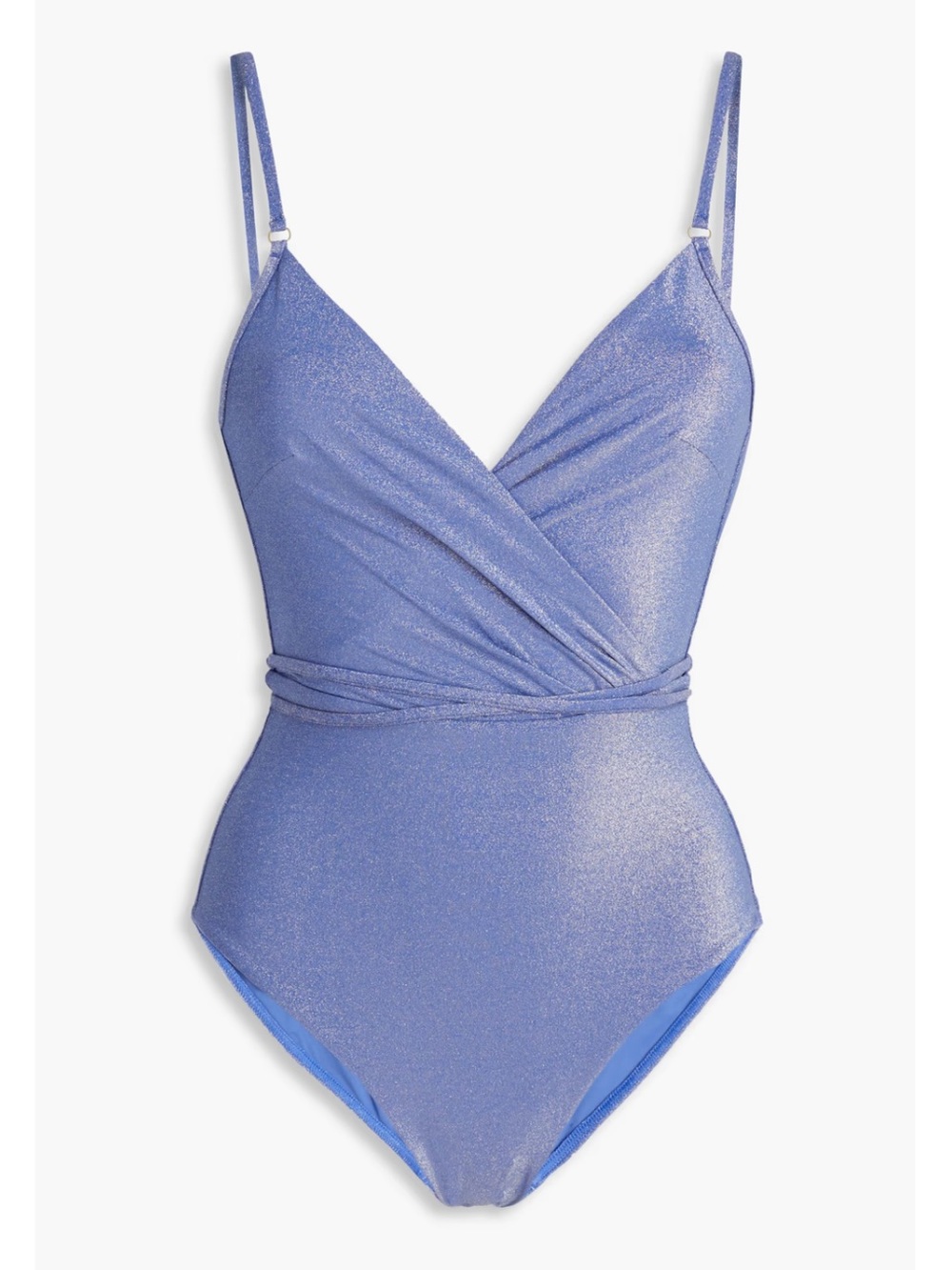Zimmermann Wrap-Effect Metallic Blue Stretch-Jersey size 4 US